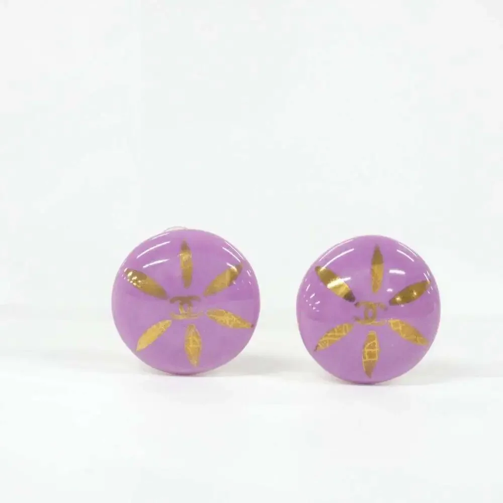 CHANEL Purple Earrings - Picture 1 of 4